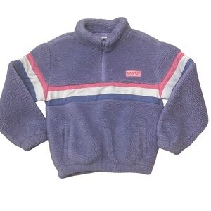 Barbie Teddy pullover sweater half zip size 12